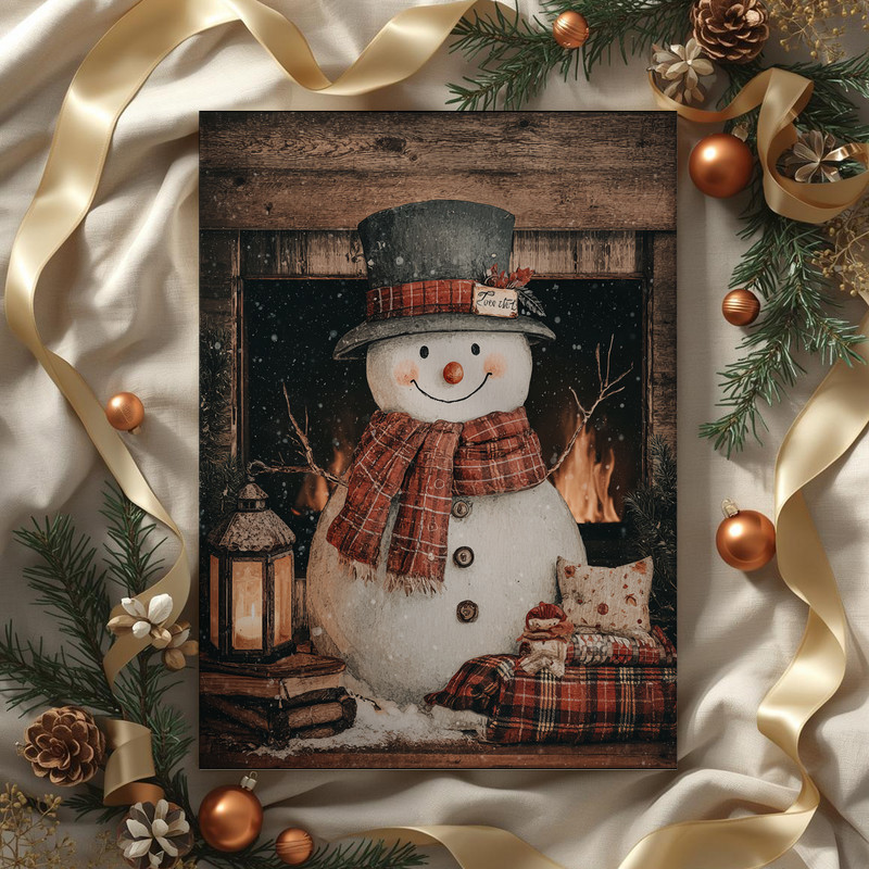Snowman meme Christmas canvas wall art, neon-glow 'Too Lit' typography and light-wrapped snowman, great Secret Santa gift