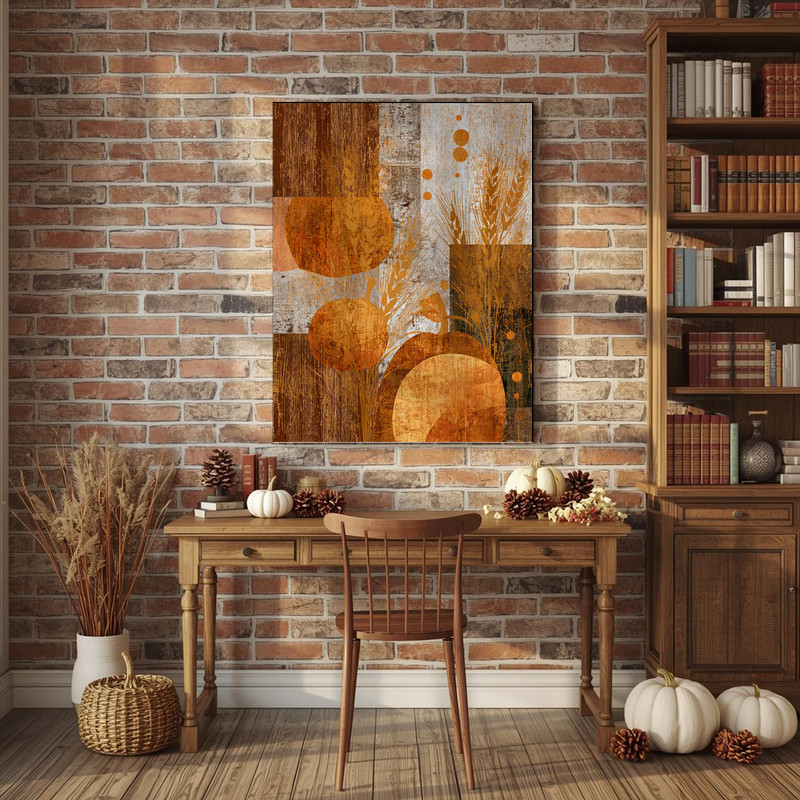 Abstract Thanksgiving Harvest – For Dorm Room Canvas Wall Art