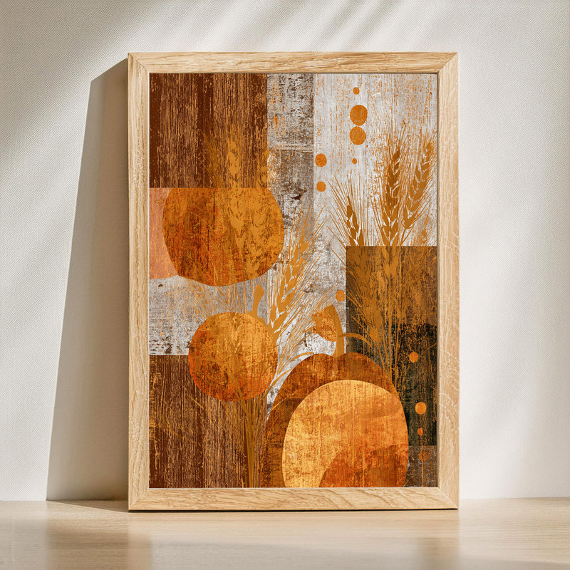 Abstract Thanksgiving Harvest – For Dorm Room Canvas Wall Art | Family Wall Decor