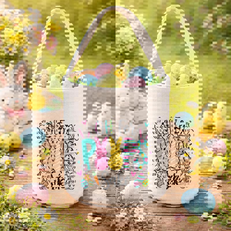 Bright Smiles Punny Style Oh For Peeps Sake Fabric Basket - Thegiftio