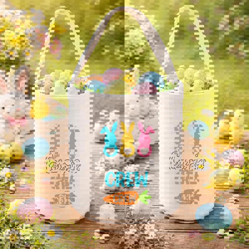 Together for the Hunt Cousin Crew Easter Fabric Basket - Thegiftio