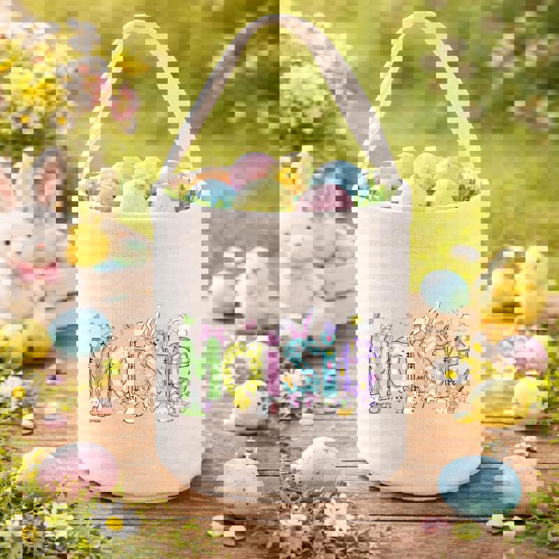 Toddler ABC Easter Adventure Custom Fabric Basket - Thegiftio