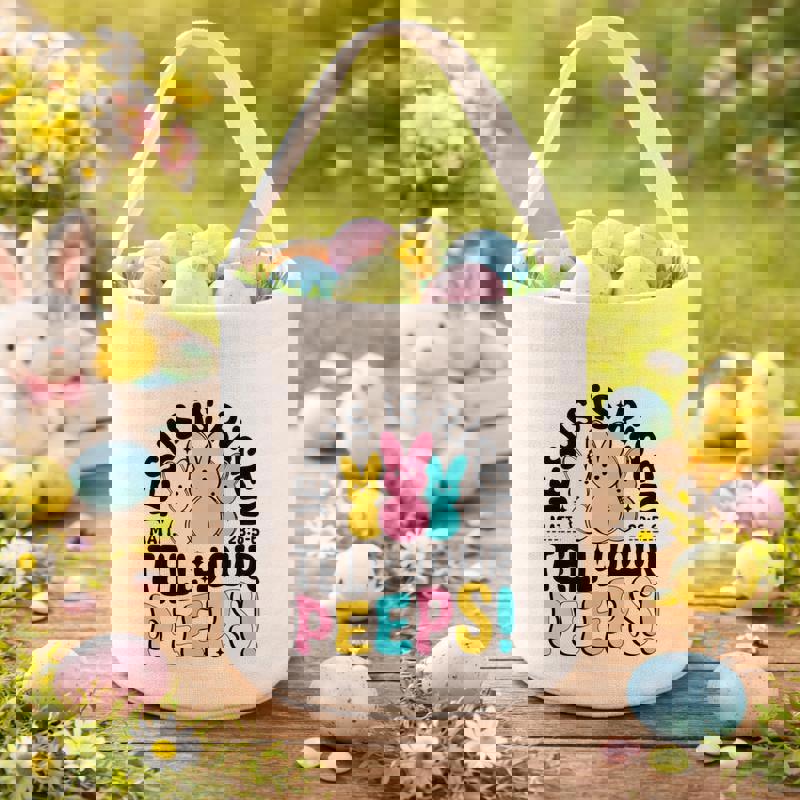 Tell Your Peeps He Is Risen Heartfelt Fabric Basket - Thegiftio