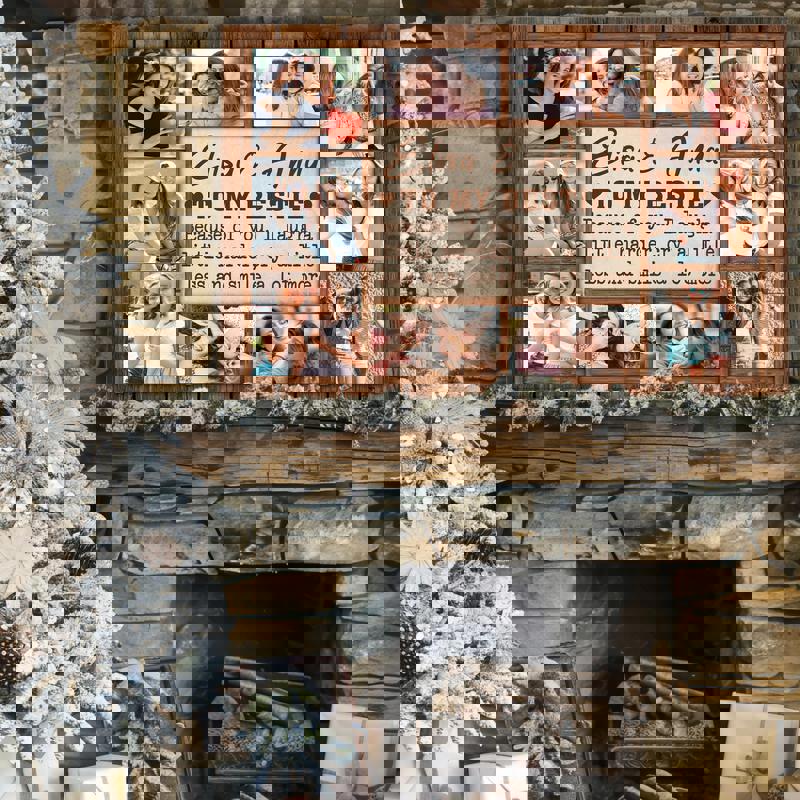 Custom best friend photo collage canvas print, portrait orientation, unique birthday gift for women and besties Custom best friend photo collage canvas print, portrait orientation, unique birthday gift for women and besties