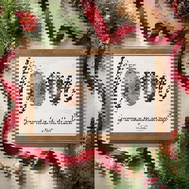 Baby footprint birth stats canvas, personalized name, date, weight, length, soft lavender watercolor wash, landscape nursery art Baby footprint birth stats canvas, personalized name, date, weight, length, soft lavender watercolor wash, landscape nursery art