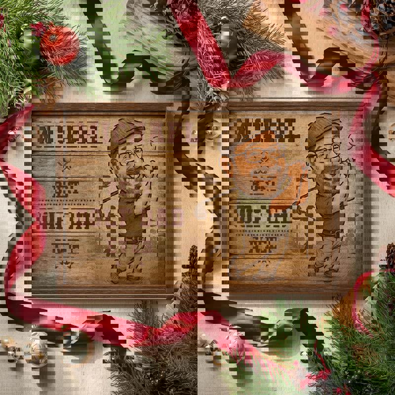 Personalized golf dad caricature portrait canvas, rustic farmhouse home decor, funny birthday or Father's Day gift for him Personalized golf dad caricature portrait canvas, rustic farmhouse home decor, funny birthday or Father's Day gift for him