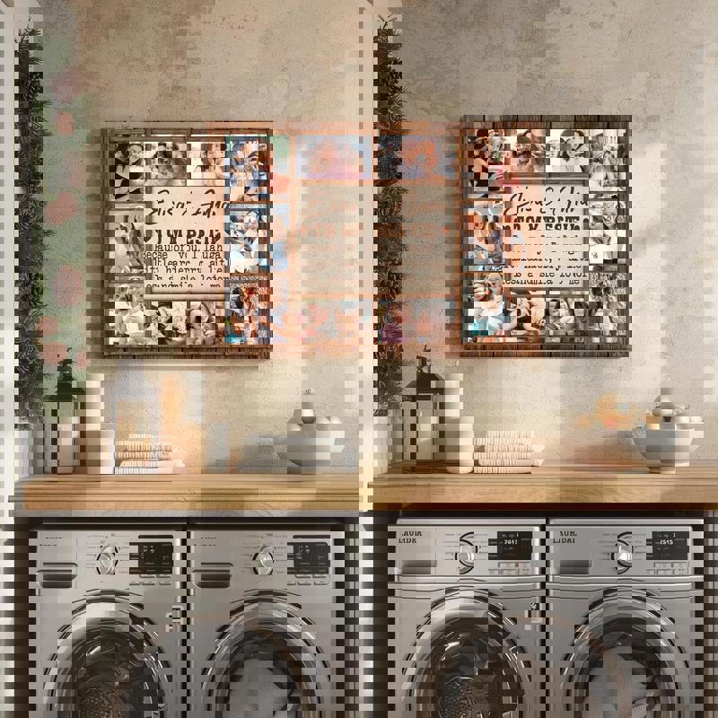 Best friend photo collage canvas wall art, personalized memories, meaningful gift for women and dorm or office decor Best friend photo collage canvas wall art, personalized memories, meaningful gift for women and dorm or office decor