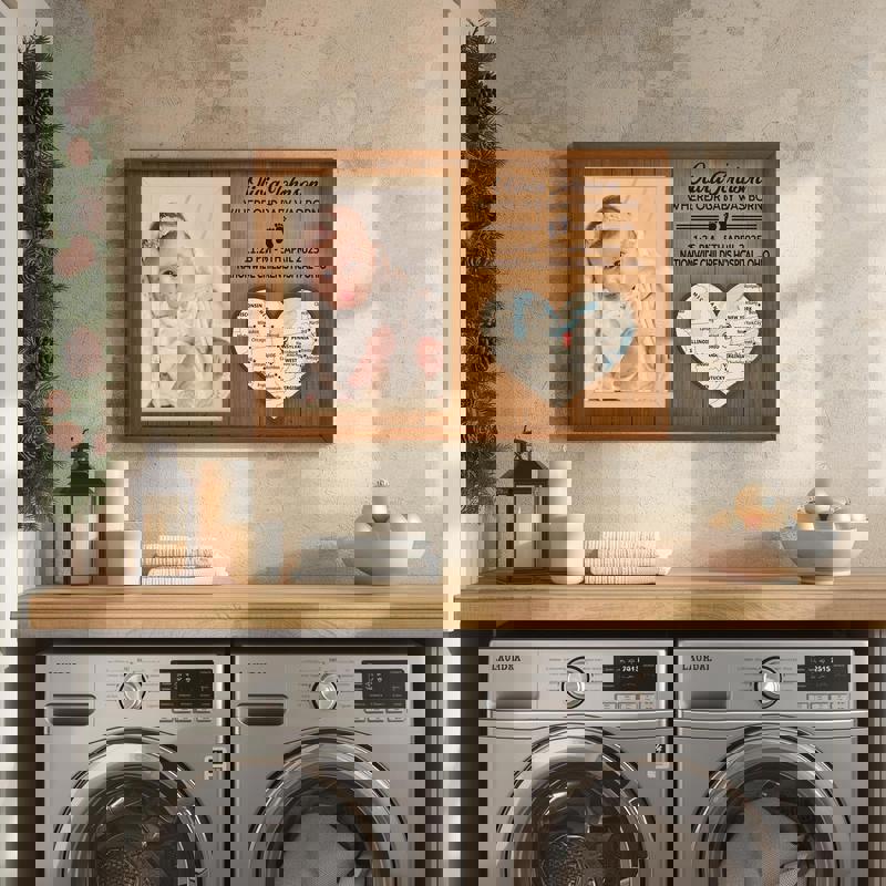 Where Our Baby Was Born Map Canvas - Personalized Newborn Gift, Unique Baby Milestone Keepsake, Rustic Farmhouse Decor