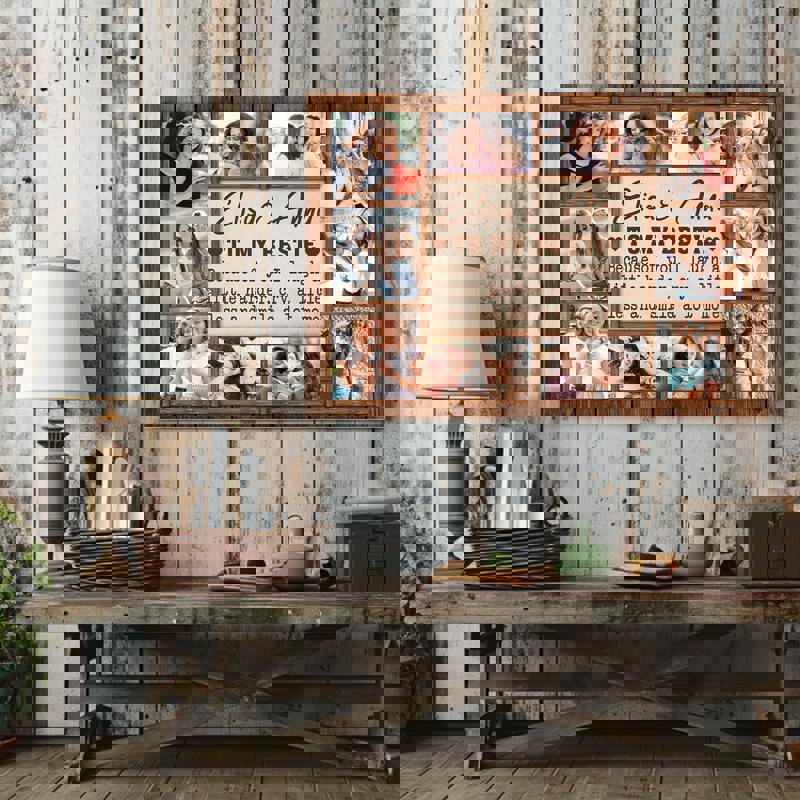 Sister friendship photo collage canvas print, custom with your photos, touching birthday gift for her and keepsake Sister friendship photo collage canvas print, custom with your photos, touching birthday gift for her and keepsake