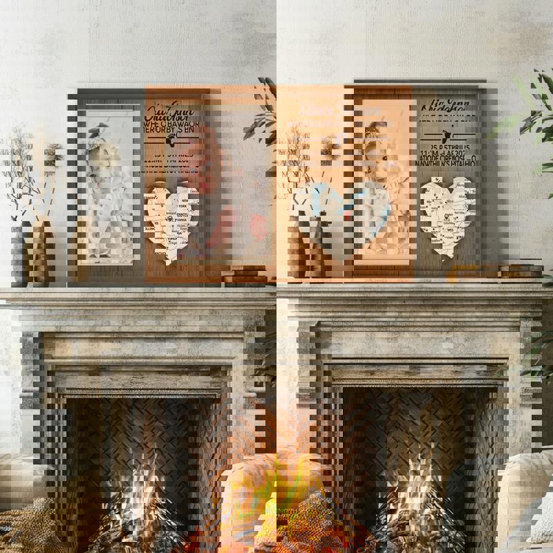 Where Our Baby Was Born Map Canvas - Personalized Newborn Gift, Unique Baby Milestone Keepsake, Rustic Farmhouse Decor