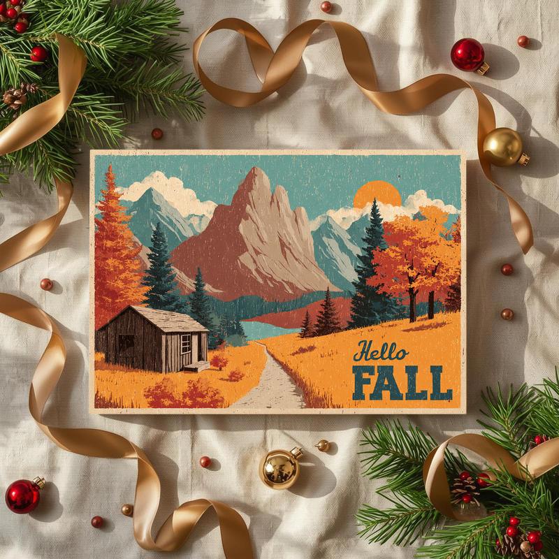 Thanksgiving Getaway vintage travel poster canvas, retro fall travel aesthetic, dorm wall art for seasonal refresh Thanksgiving Getaway vintage travel poster canvas, retro fall travel aesthetic, dorm wall art for seasonal refresh