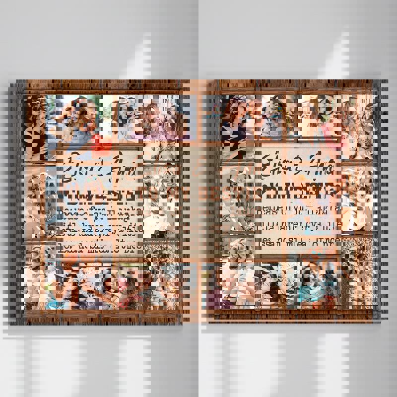 Best friend photo collage canvas print, personalized with your photos, a heartfelt birthday gift for women and sisters Best friend photo collage canvas print, personalized with your photos, a heartfelt birthday gift for women and sisters