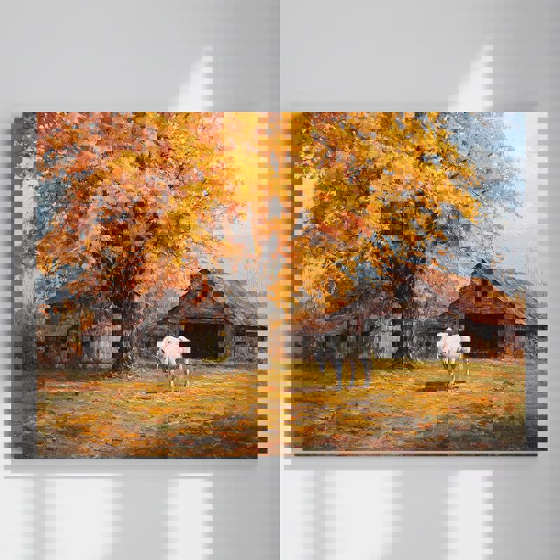 Harvest Autumn Serenity, Thanksgiving For Dorm Room Canvas | Familywalldecor