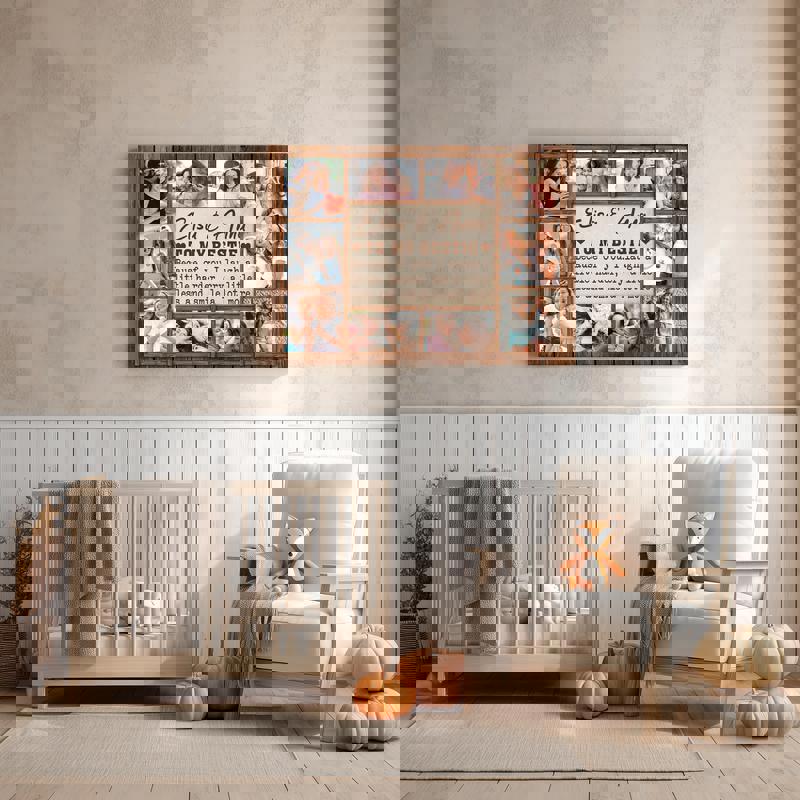 Best friend and sister photo collage canvas, custom with your photos, sentimental birthday gift and home wall decor Best friend and sister photo collage canvas, custom with your photos, sentimental birthday gift and home wall decor