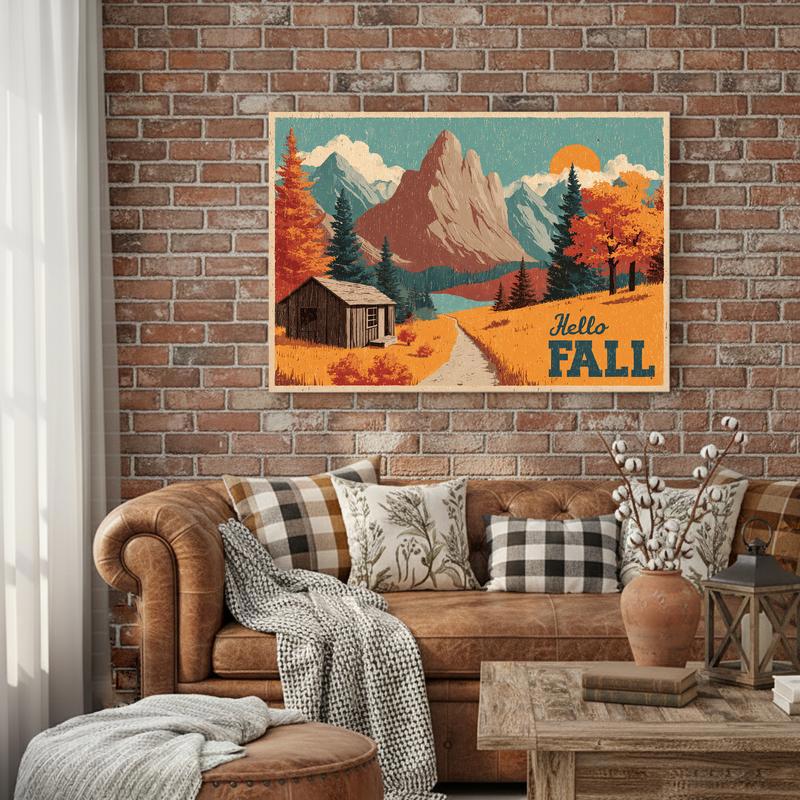 Thanksgiving Getaway vintage travel poster canvas, nostalgic travel art with autumn hues, dorm wall decor for college spaces Thanksgiving Getaway vintage travel poster canvas, nostalgic travel art with autumn hues, dorm wall decor for college spaces