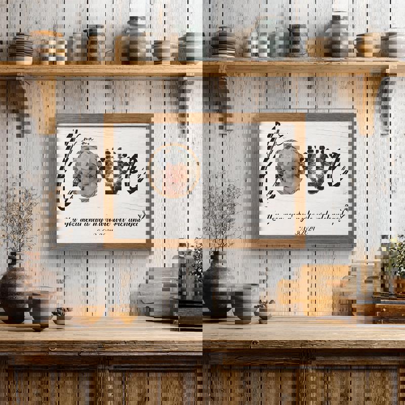 Baby footprint birth stats canvas, custom name, date, weight, length in sky blue minimalist style, landscape layout for nursery Baby footprint birth stats canvas, custom name, date, weight, length in sky blue minimalist style, landscape layout for nursery