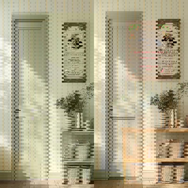 Christmas baby ultrasound canvas wall art with custom ultrasound photo, snowflakes and red accents, nursery wall decor gift