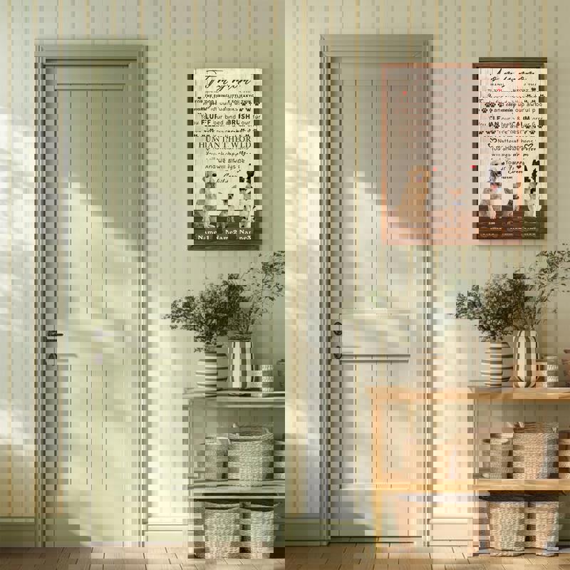 Custom pet portrait To My Mom canvas wall art with dog photo in rustic farmhouse style, sweet Mother's Day gift from dogs Custom pet portrait To My Mom canvas wall art with dog photo in rustic farmhouse style, sweet Mother's Day gift from dogs