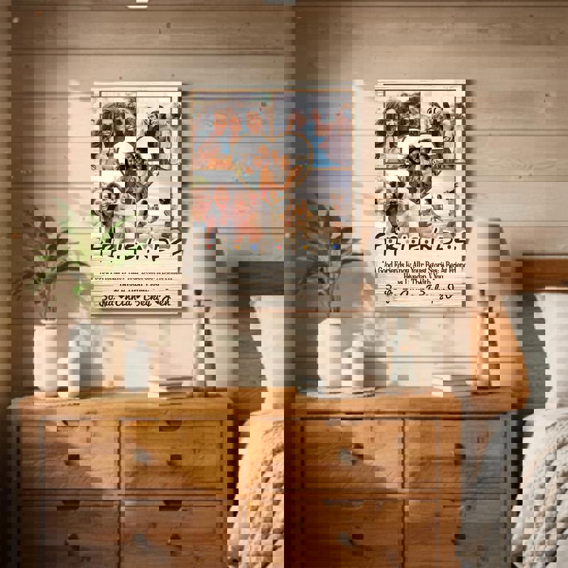 Bestie photo collage canvas wall art, custom photo arrangement, rustic farmhouse vibe, unique friendship gift