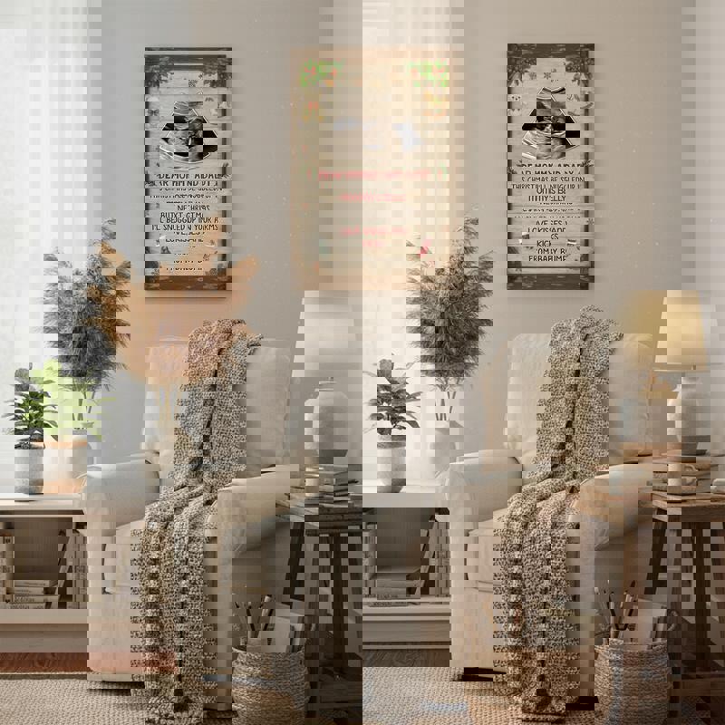 Christmas baby ultrasound canvas wall art showcasing your ultrasound photo, gold star accents, landscape layout