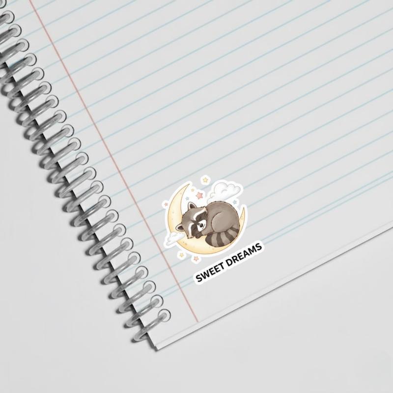 Baby Raccoon Moon Dreamer Sticker Baby Raccoon Moon Dreamer Sticker