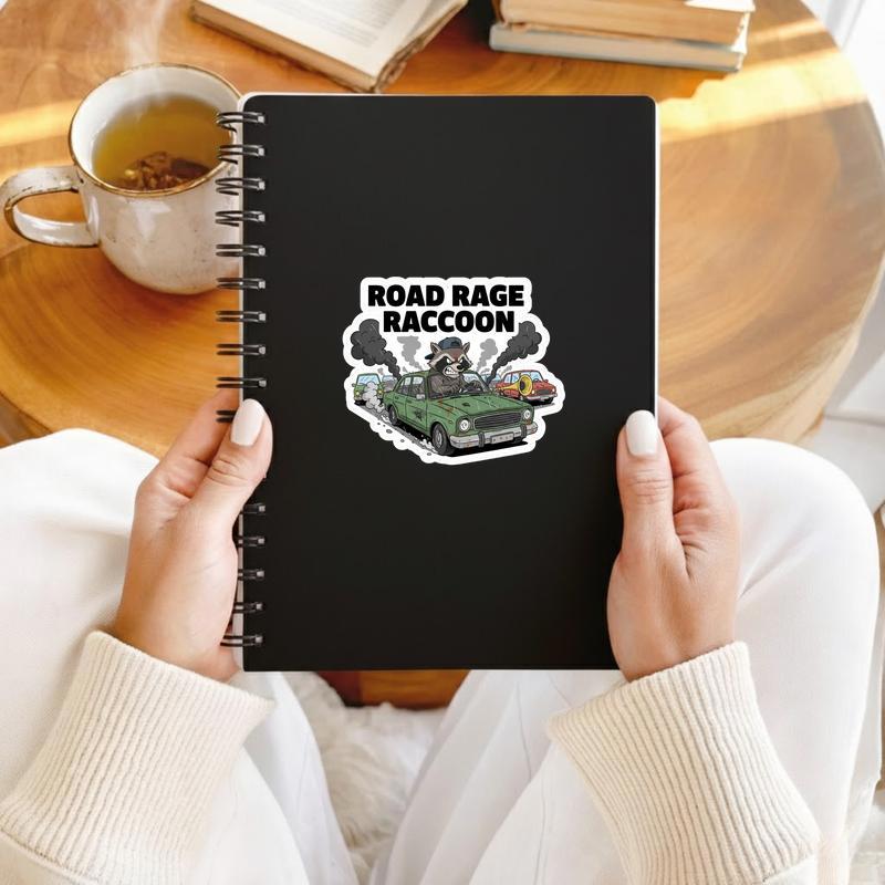 Angry Raccoon Road Rage Sticker Angry Raccoon Road Rage Sticker