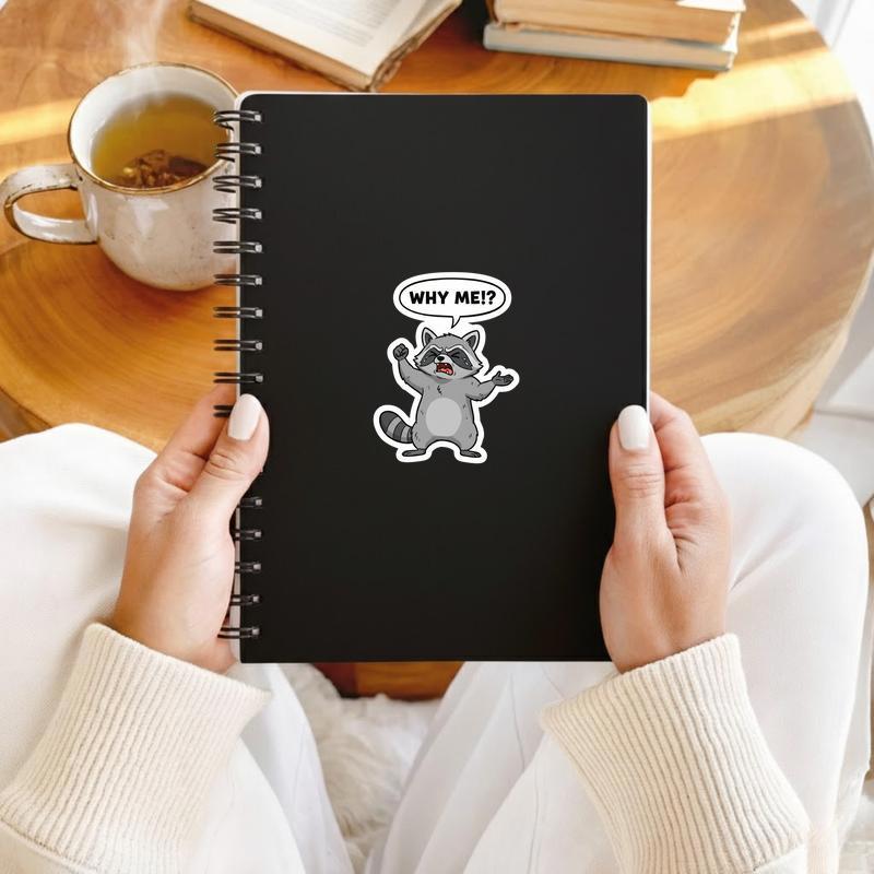 Angry Raccoon Shaking Fist At Sky Sticker