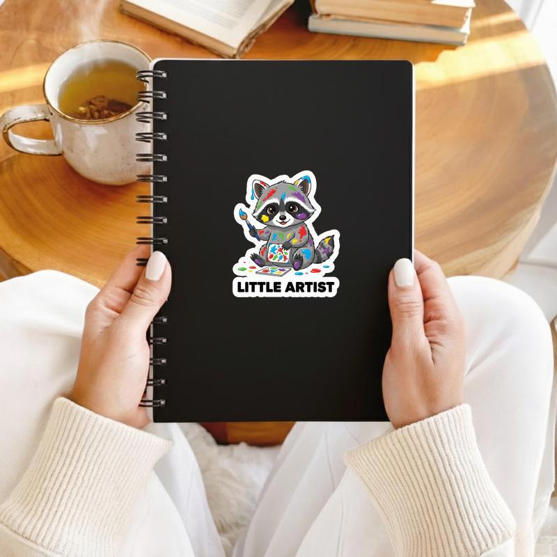 Baby Raccoon Little Artist Sticker