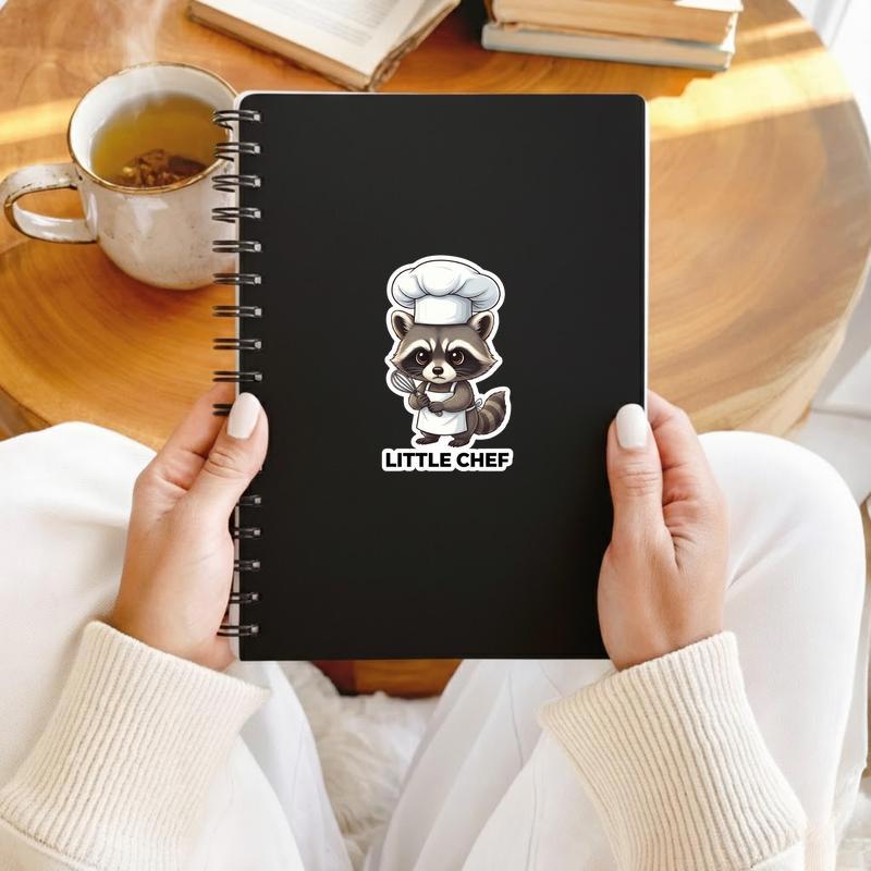 Baby Raccoon Tiny Chef Hat Sticker