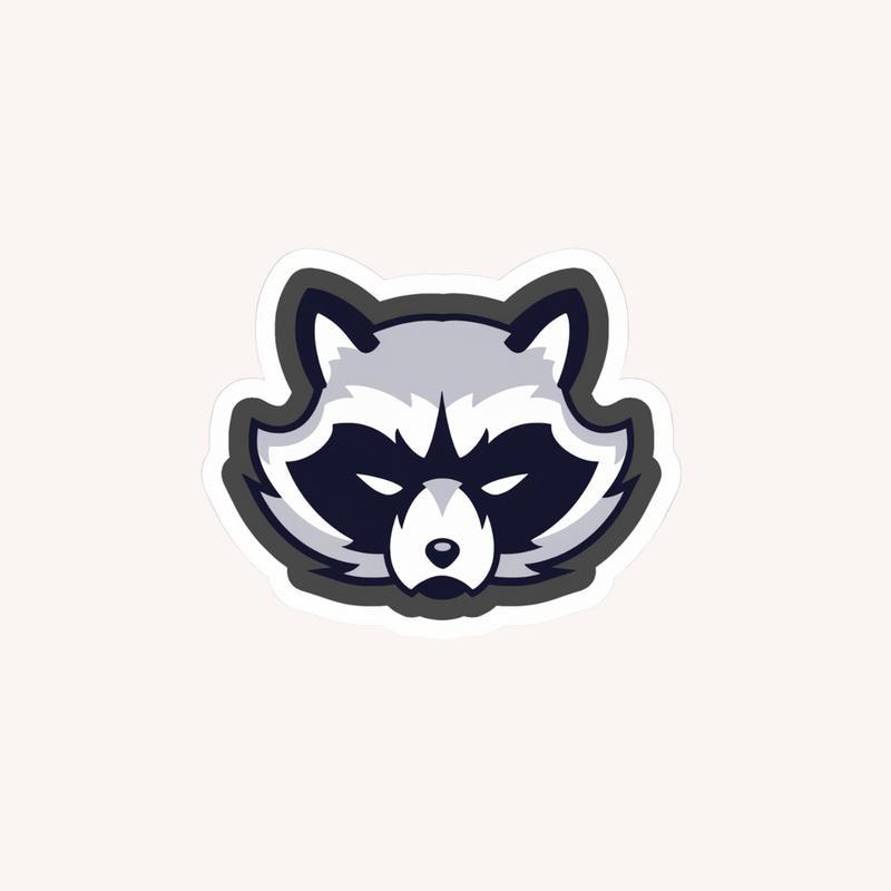 Angry Raccoon Face Sticker - Raccsy AU