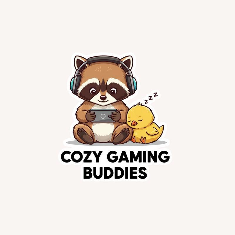 Chicken Raccoon Cozy Gamer Duo Sticker - Raccsy