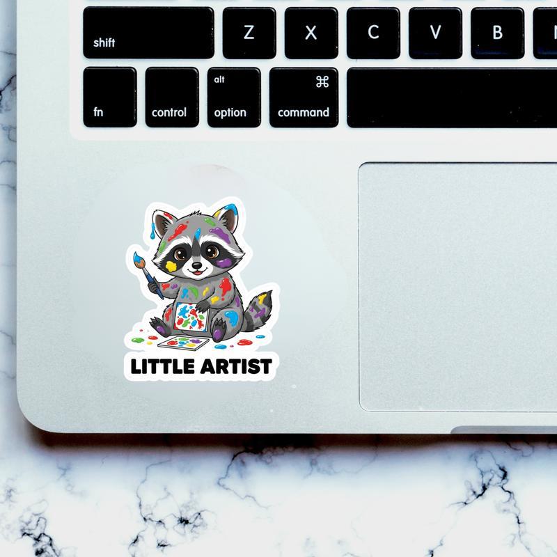 Baby Raccoon Little Artist Sticker