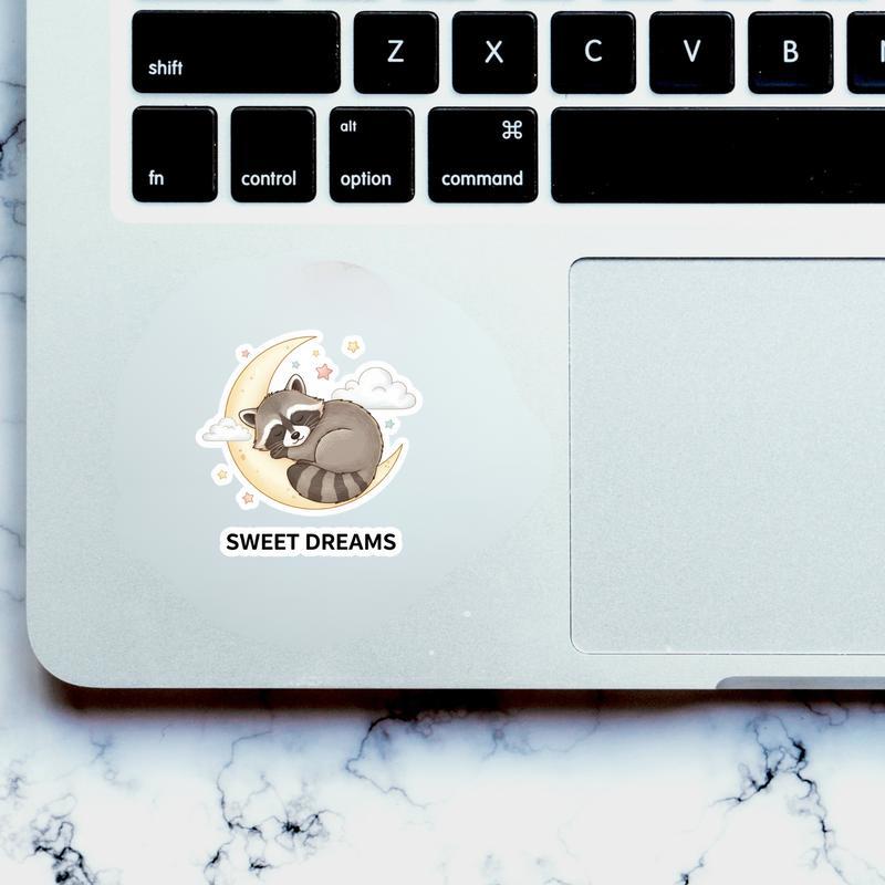 Baby Raccoon Moon Dreamer Sticker Baby Raccoon Moon Dreamer Sticker