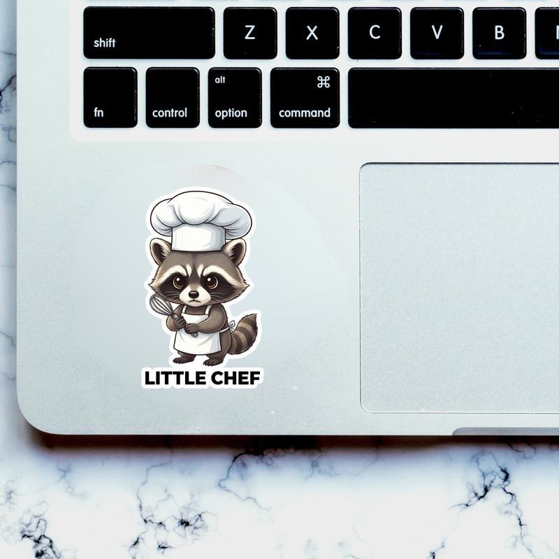 Baby Raccoon Tiny Chef Hat Sticker