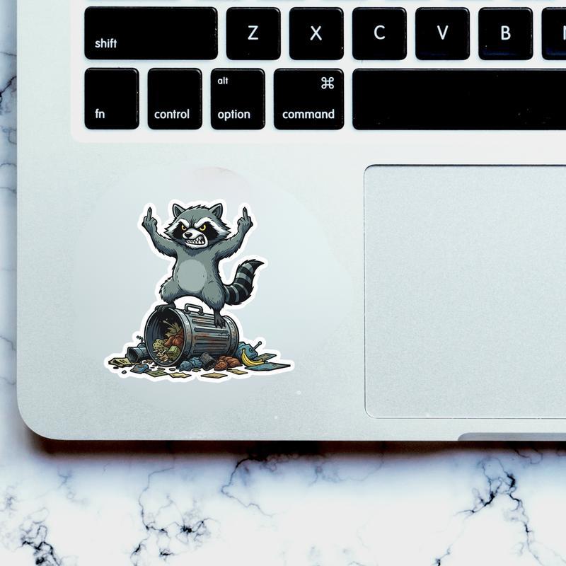 Raccoon Middle Finger Meme 2 Sticker Raccoon Middle Finger Meme 2 Sticker