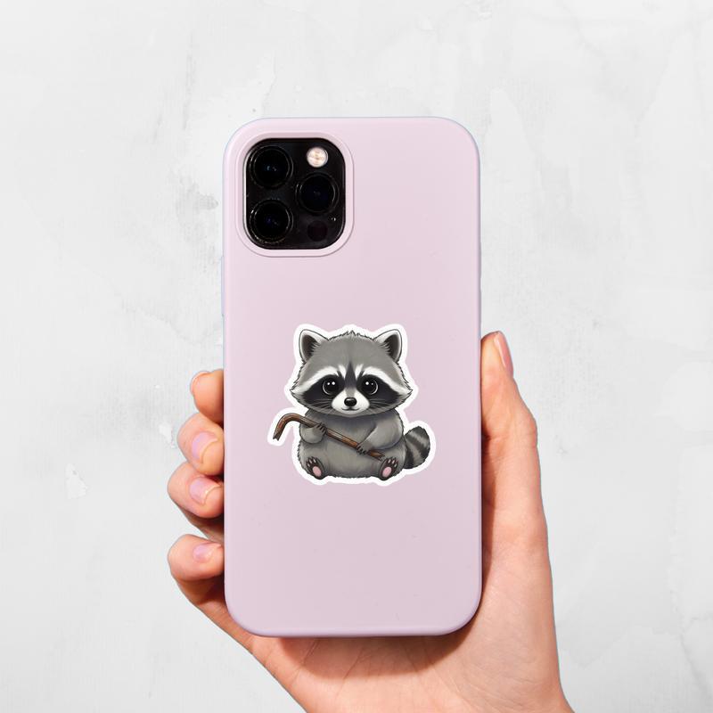 Baby Raccoon Cute But Feral Sticker Baby Raccoon Cute But Feral Sticker