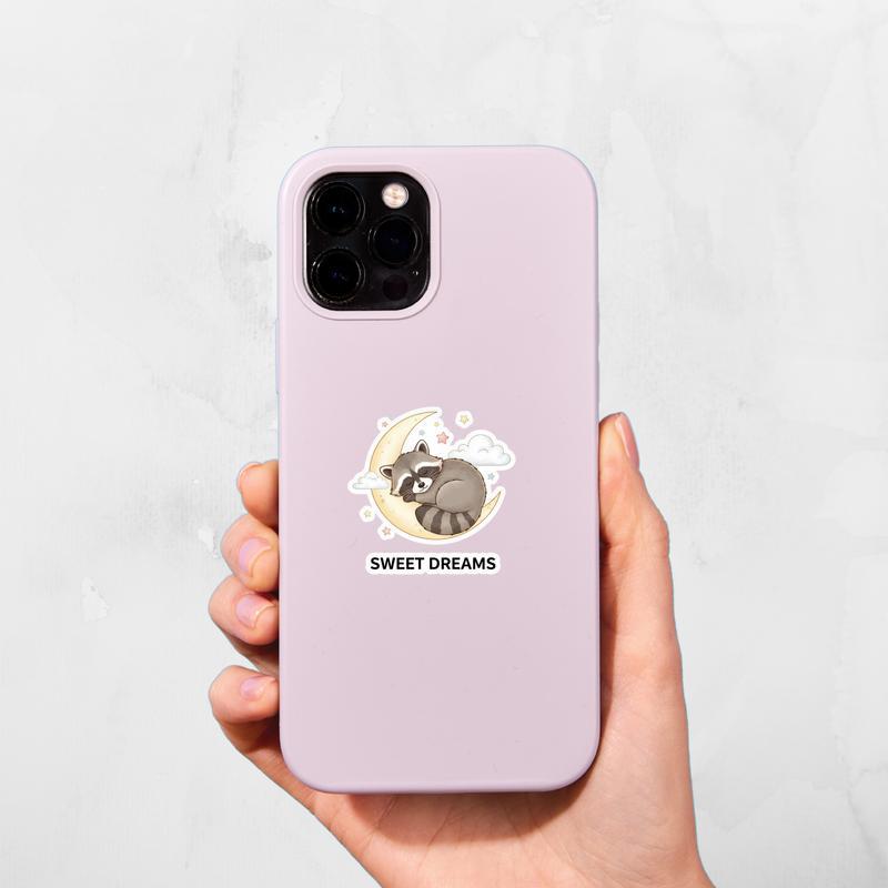 Baby Raccoon Moon Dreamer Sticker Baby Raccoon Moon Dreamer Sticker
