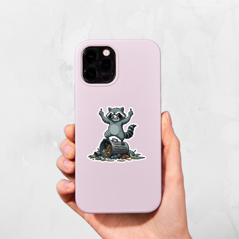 Raccoon Middle Finger Meme 2 Sticker Raccoon Middle Finger Meme 2 Sticker