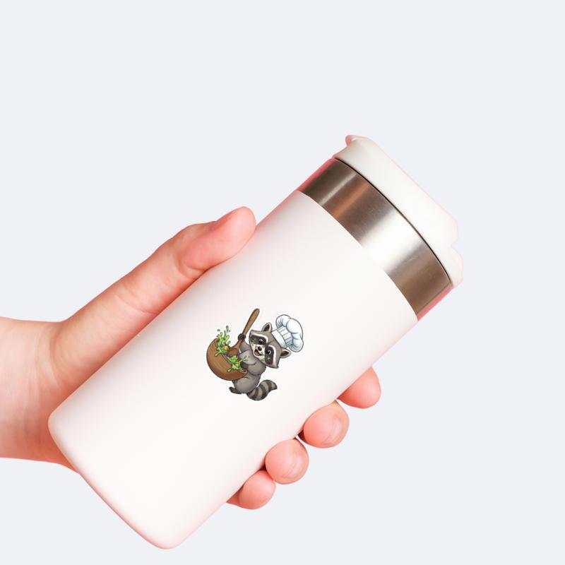 Baby Raccoon Little Chef Sticker