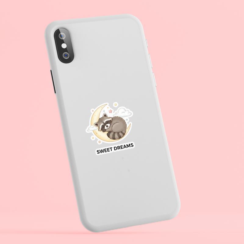 Baby Raccoon Moon Dreamer Sticker Baby Raccoon Moon Dreamer Sticker