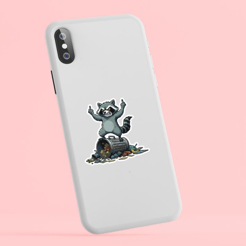 Raccoon Middle Finger Meme 2 Sticker Raccoon Middle Finger Meme 2 Sticker