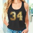 34 ナンバー34 チーム スポーツ グラフィック 代表チームのマッチング 長袖tシャツ タンクトップ