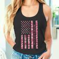Air Force Military Branch Aviation Pink Camo USA Flag Tank Top
