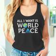 All I Want Is World Peace Earth Day タンクトップ