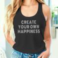 Create Own Happiness モチベーションを高める引用句 インスピレーションの言葉 長袖tシャツ タンクトップ