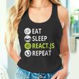 Eatleep ReactJs Repeat Javascriptプログラマー用 タンクトップ