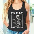 Finally Time To Read Book Lover Bookworm スケルトン 面白い本 タンクトップ
