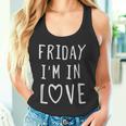 Friday I'm In Love Love デザイン、ハート タンクトップ