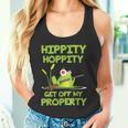 Hippity Hoppity Get Off My Property 面白いカエルミームギフト タンクトップ