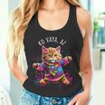 Koaya アリゾナ 踊る猫 カラフル かわいい キティ デザイン 長袖tシャツ タンクトップ